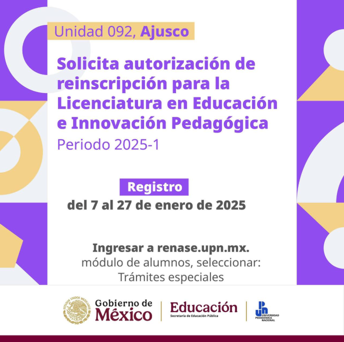 Trámite de solicitud de autorización para reinscripción al periodo 2025-1